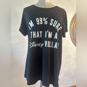 NWT Torrid black Disney villain tshirt top shirt size 1